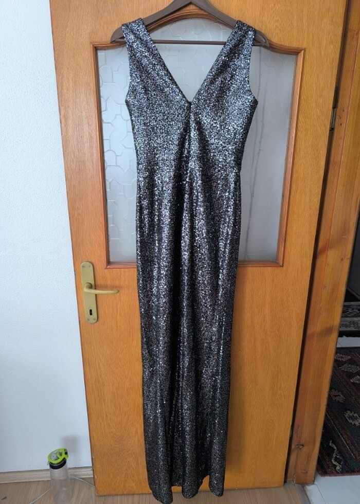 Şık gece abiye elbise - Görsel 3