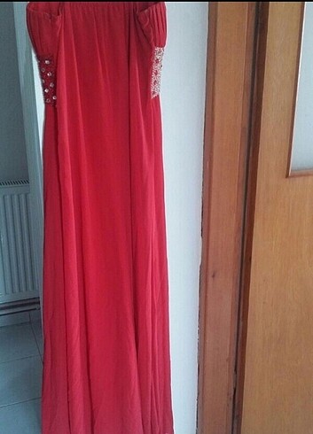 Boncuk işlemeli abiye - Görsel 3