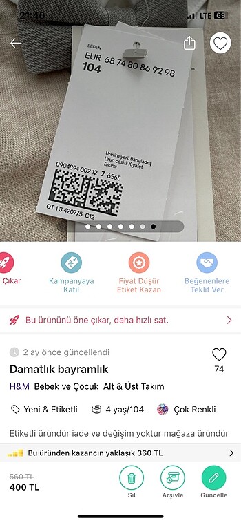 5 Yaş Beden Damatlık