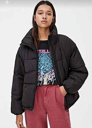 Pull and Bear Oversize İçi Polarlı Mont