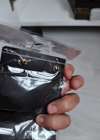 Zincir Detaylı Siyah yaka ve gömlek erkek aksesuarı. - Görsel 3