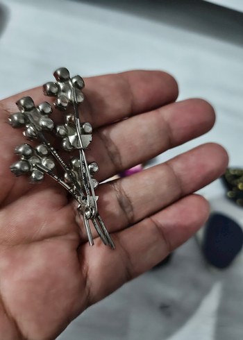 Boncuklu İşlemeli Çok Renkli broş. - Görsel 5