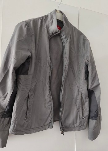 Gri Fermuarlı Erkek çocuk ince mont. - Görsel 2