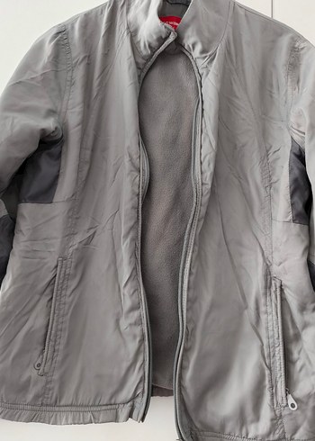 Gri Fermuarlı Erkek çocuk ince mont. - Görsel 3