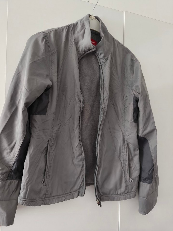 Gri Fermuarlı Erkek çocuk ince mont. - Görsel 2