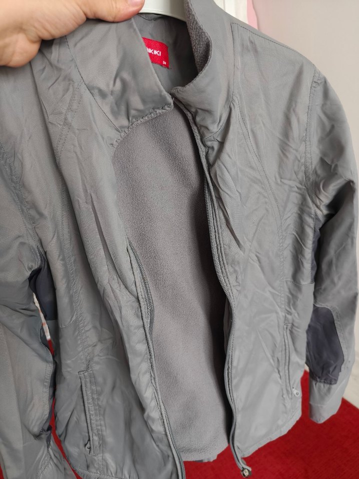 Gri Fermuarlı Erkek çocuk ince mont. - Görsel 5