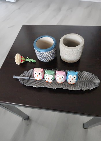 Bohem Tarzı Baykuşlu Dekoratif Set