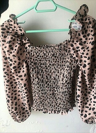 Leoparlı bluz