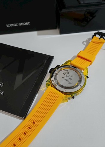 Sarı Biker Stili Erkek Kol Saati - Görsel 3
