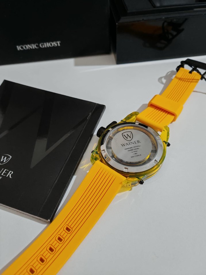 Sarı Biker Stili Erkek Kol Saati - Görsel 3