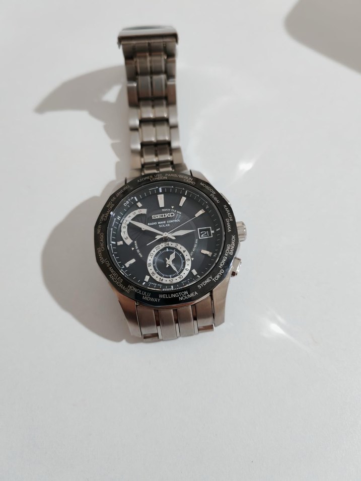 SEIKO RADIO WAVE CONTROL SOLAR  titanyum saat - Görsel 2