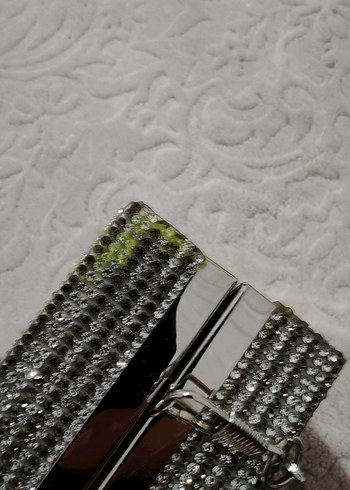 Pul İşlemeli Gri Kadın Portföy Çanta - Görsel 4