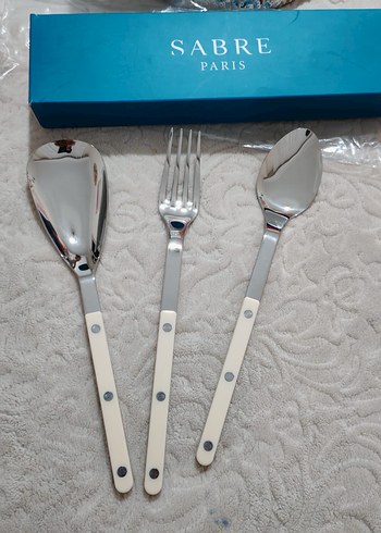 Sabre Paris Pastel Beyaz Çatal Kaşık Seti - Görsel 4