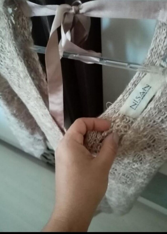 Triko tunik v yaka  - Görsel 2