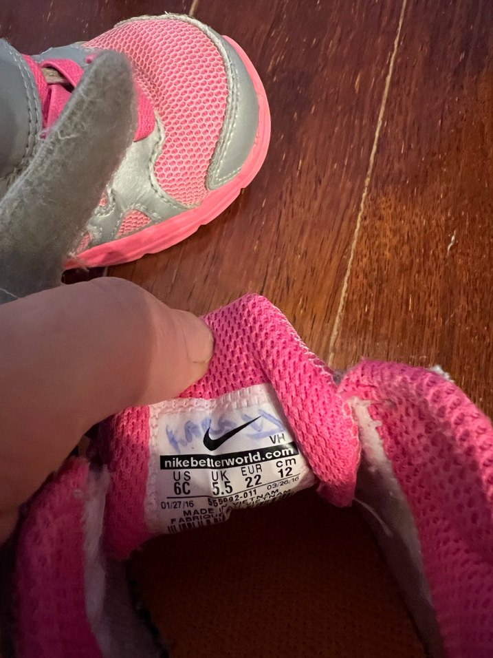 Orjinal NİKE Kız Çocuk Pembe Gri Cırt Cırtlı Spor Ayakkabı - Görsel 5