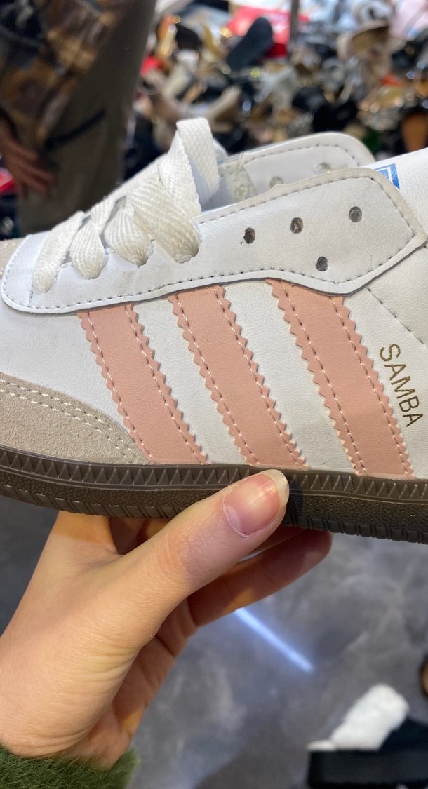 Beyaz Pembe Laced Samba Stiletto Spor Ayakkabı - Görsel 3