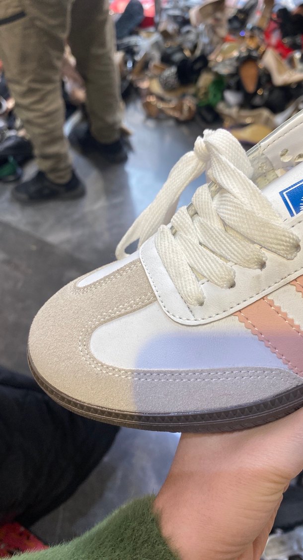 Beyaz Pembe Laced Samba Stiletto Spor Ayakkabı - Görsel 2