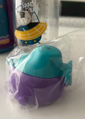 Mor Renkli Çocuk Termos Şişesi ve Kılıfı - Görsel 5