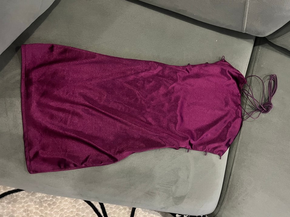 Bordo Kısa Abiye Elbise - Görsel 2