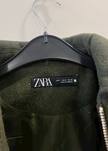 Haki Fermuarlı Zara Kadın Ceket - Görsel 2