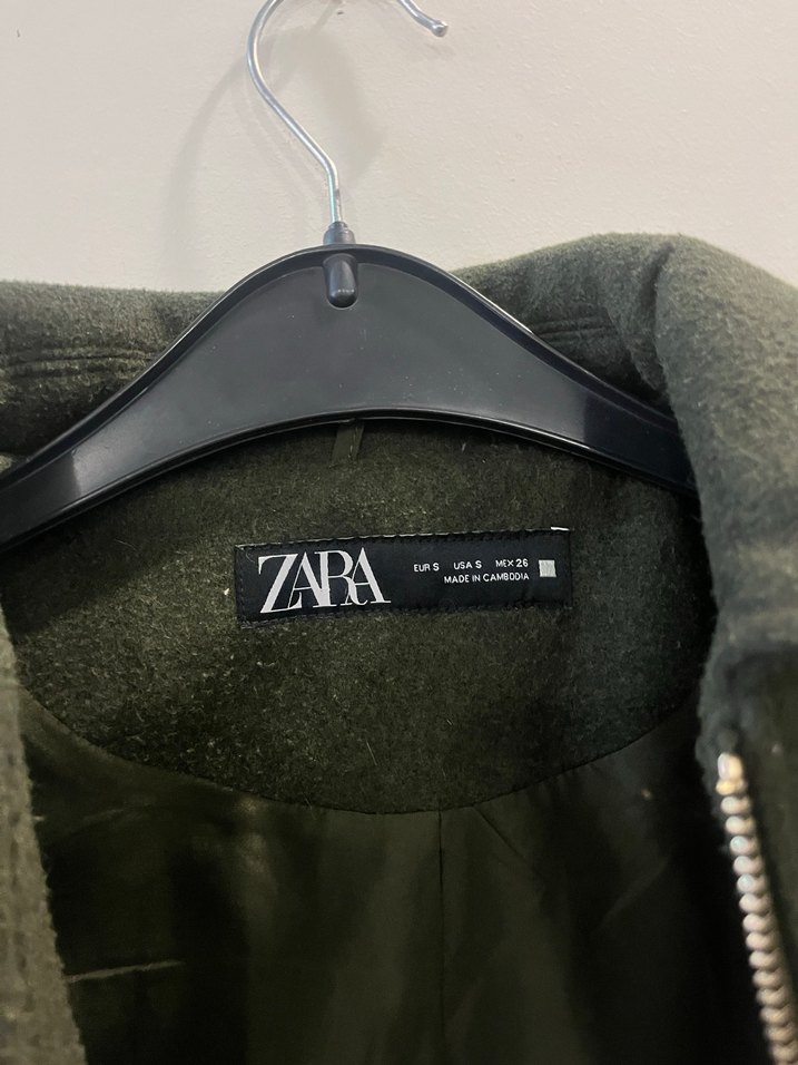 Haki Fermuarlı Zara Kadın Ceket - Görsel 2