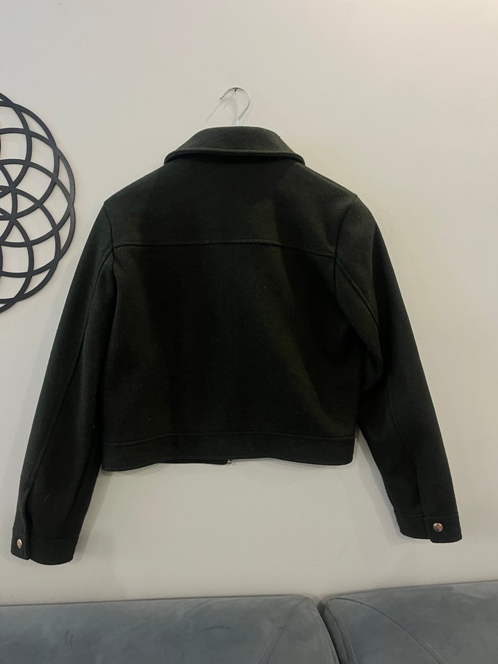 Haki Fermuarlı Zara Kadın Ceket - Görsel 3