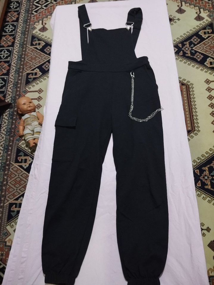 Siyah Zincir Detaylı  Tulum - Görsel 2