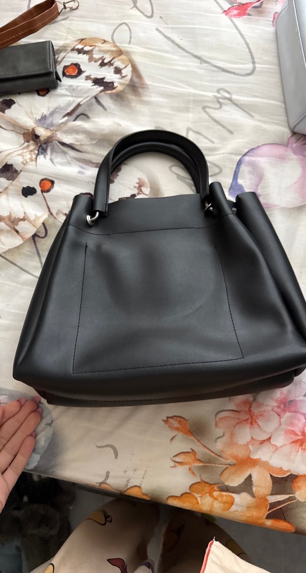 Zara Siyah Deri Minimalist Kadın Çanta - Görsel 2