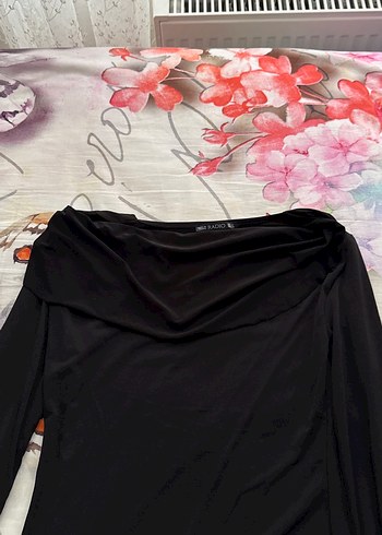 Siyah Uzun Kollu Drapeli Gotik Abiye Elbise - Görsel 2