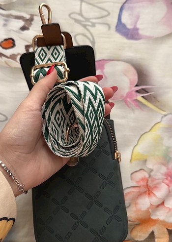 Kahverengi Tokalı Gri Deri Kadın Çapraz Çanta - Görsel 2