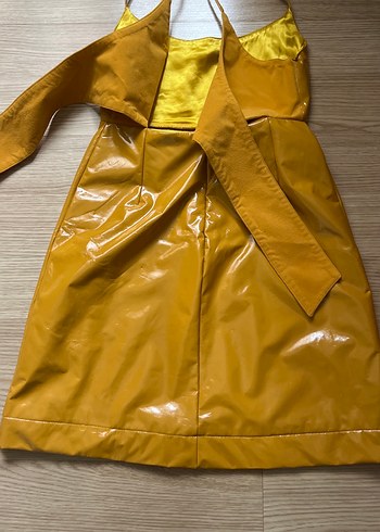 BSL Parlak Sarı Elbise - Görsel 7