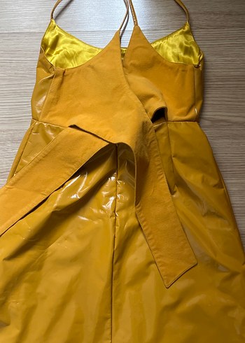 BSL Parlak Sarı Elbise - Görsel 6