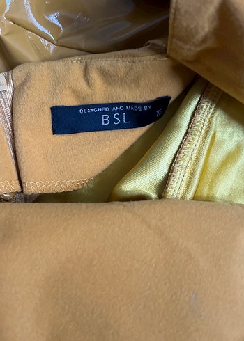 BSL Parlak Sarı Elbise - Görsel 5