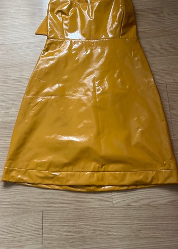 BSL Parlak Sarı Elbise - Görsel 3