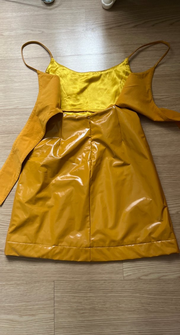 BSL Parlak Sarı Elbise - Görsel 4