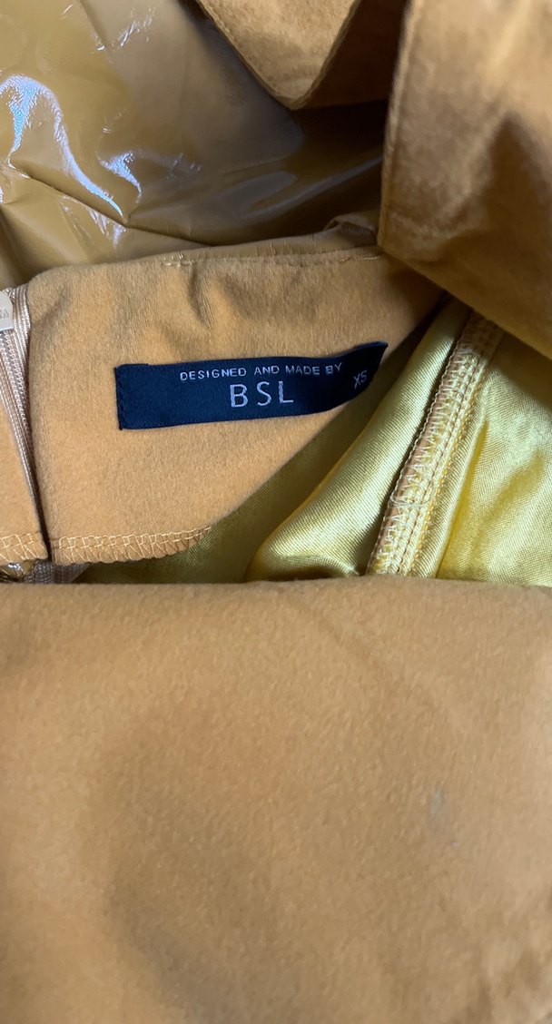 BSL Parlak Sarı Elbise - Görsel 5