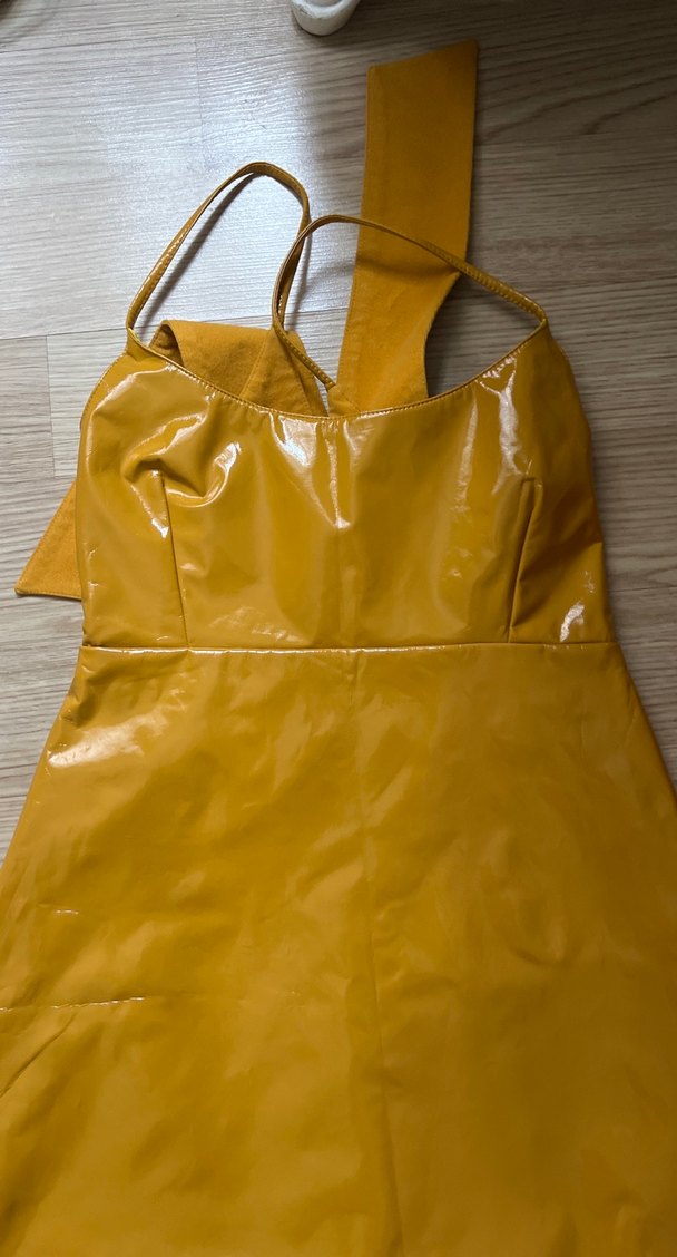 BSL Parlak Sarı Elbise - Görsel 2