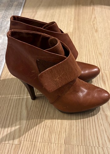 Nine West  Deri Kadın Dolgu Topuklu Bot - Görsel 4