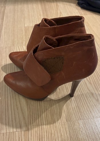 Nine West  Deri Kadın Dolgu Topuklu Bot - Görsel 3