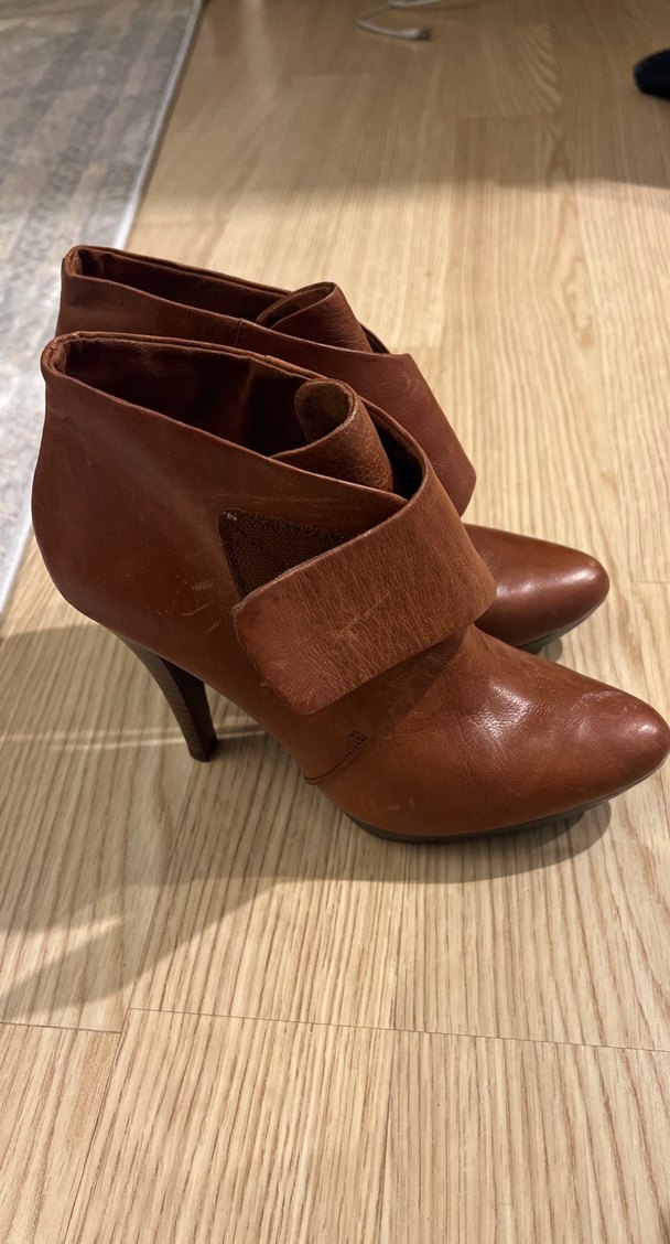 Nine West  Deri Kadın Dolgu Topuklu Bot - Görsel 4