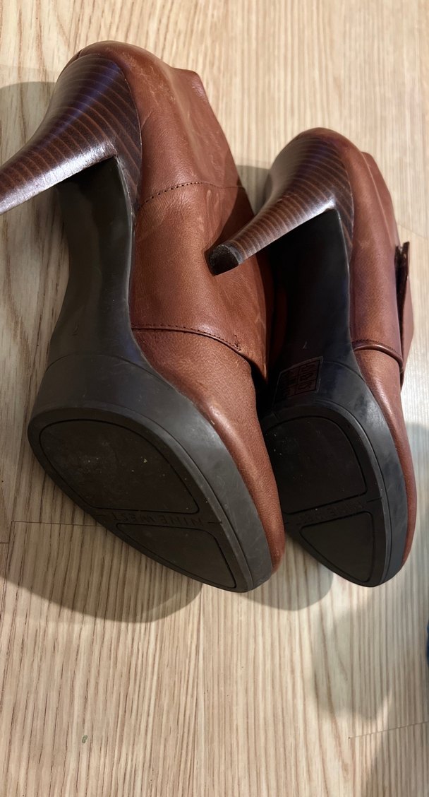 Nine West  Deri Kadın Dolgu Topuklu Bot - Görsel 5