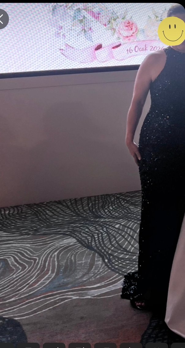 Siyah Pullu Abiye Elbise - Görsel 4