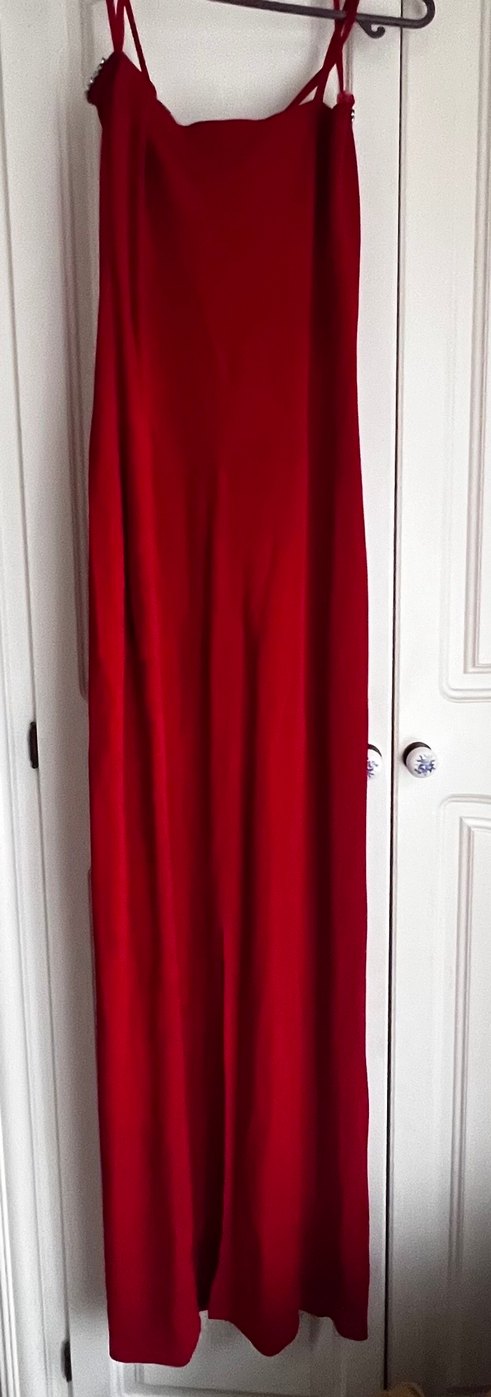 Alfa&Beta Kırmızı Uzun Abiye Elbise - Görsel 3