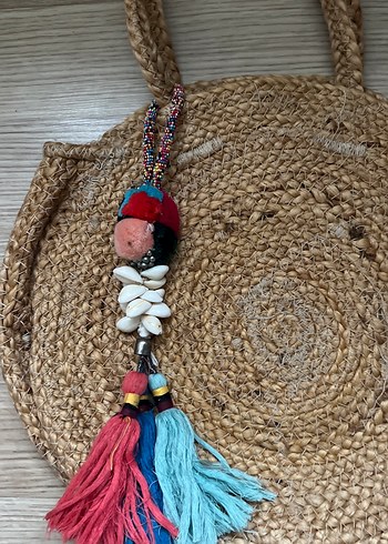 Zara Renkli Püsküllü Örgü Bohem Çanta - Görsel 2