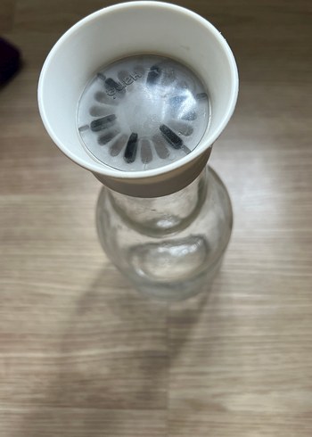 Beyaz Kapaklı Cam Soğuk İçecek Şişesi - Görsel 2