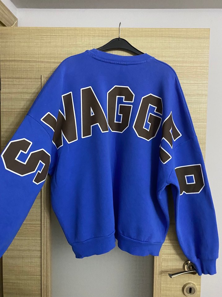 Erkek Mavi Sweatshirt, Bisiklet Yaka, Rahat Kesim - Görsel 2