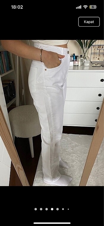 36 Beden Trendyolmilla beyaz kot pantolon