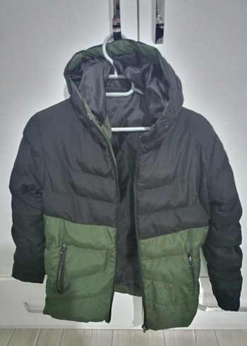 Erkek Çocuk Yeşil Fermuarlı Street Wear Mont - Görsel 2