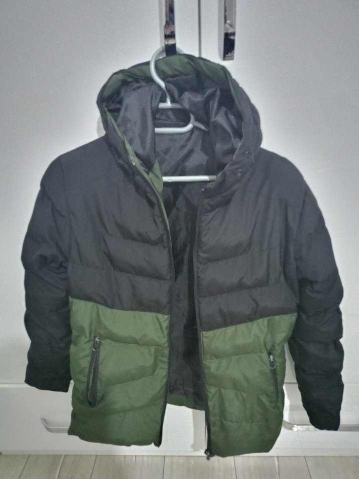 Erkek Çocuk Yeşil Fermuarlı Street Wear Mont - Görsel 2