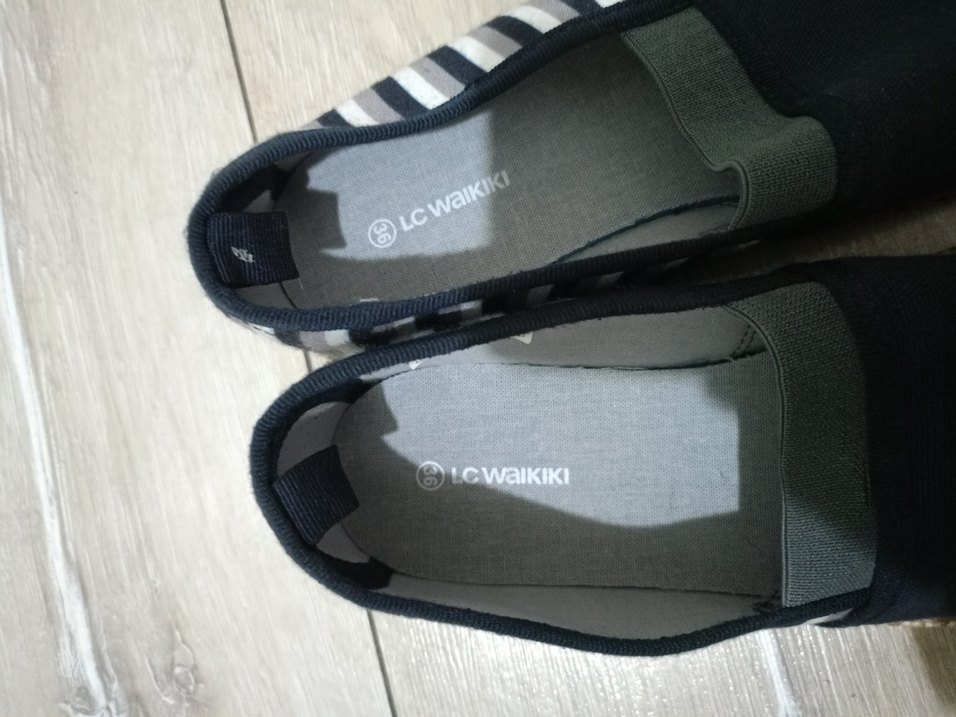 sıfır Lcw wakıkı erkek Lacivert Gri Çizgili  Espadril - Görsel 2